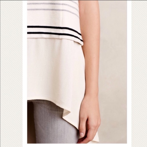 Anthropologie Deletta Gradient Stripe Tee Size S - Picture 2 of 4
